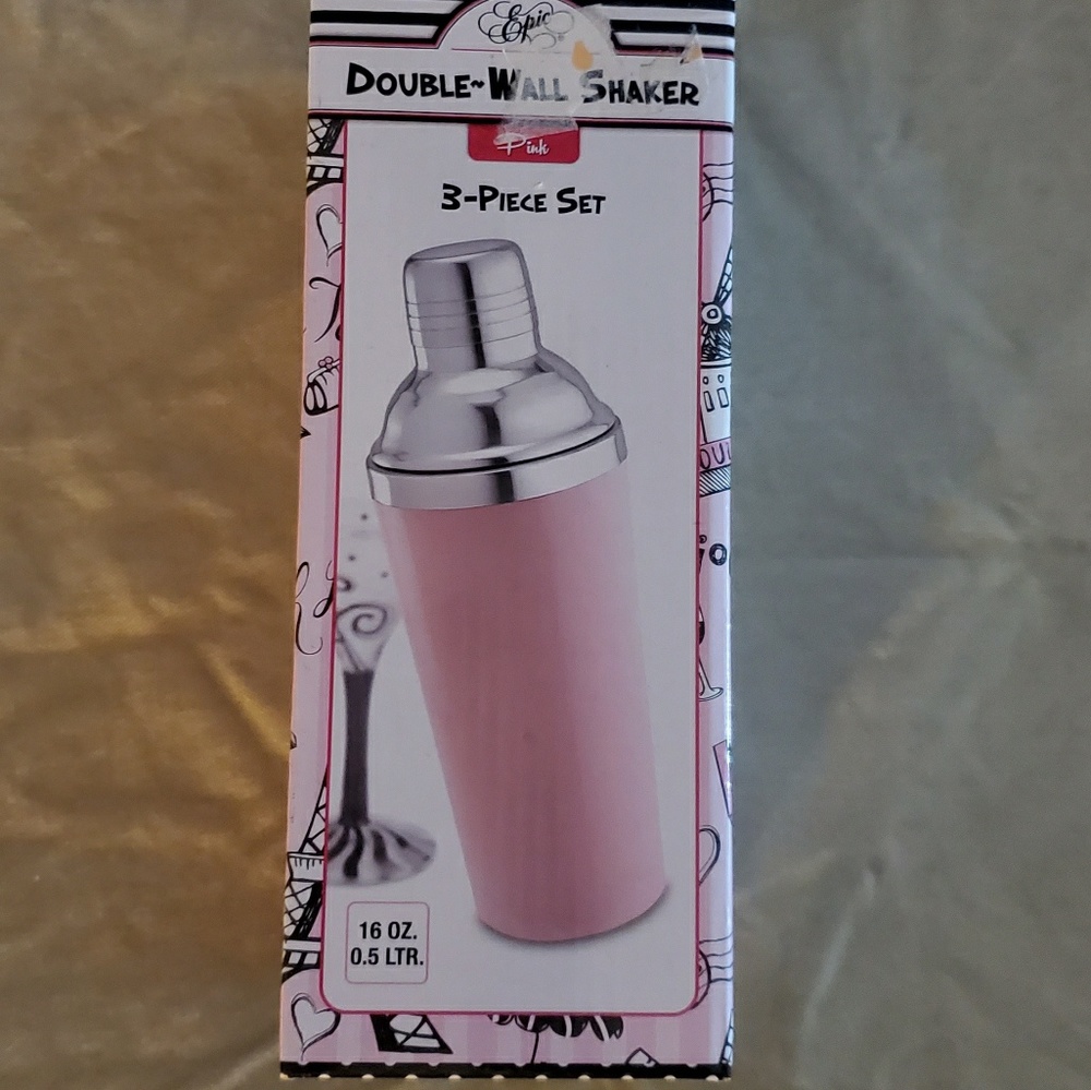 🍸NEW🎀Pink🎀 Epic double wall tumbler shaker
